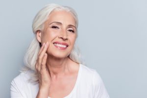 elderly woman smiling